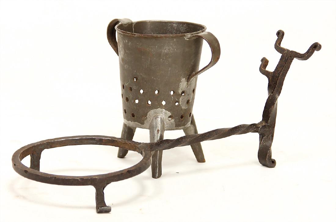 bucket for embers, sheet metal, soldered by hand, (1 of 1)