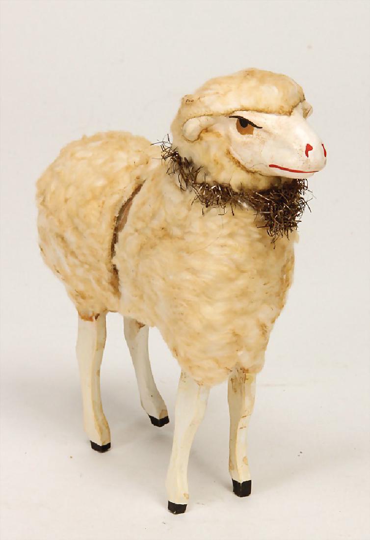 ERZGEBIRGE wool sheep, Candy container, 16 cm, around (1 of 1)