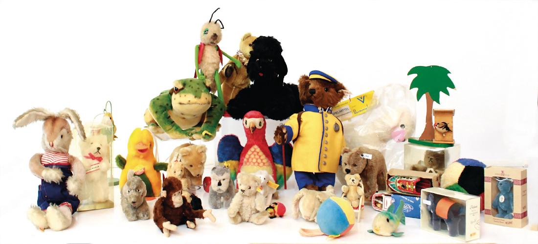 Gr. Konv. Steiff und Hermann Tiere, untersch. Alter, (1 of 1)