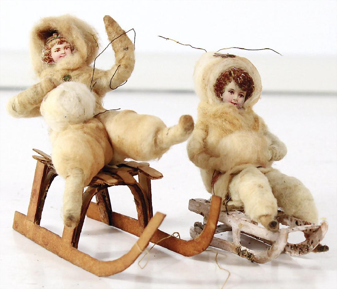 Konv. Christbaumschmuck, 2-tlg., Watte, Kind auf (1 of 1)