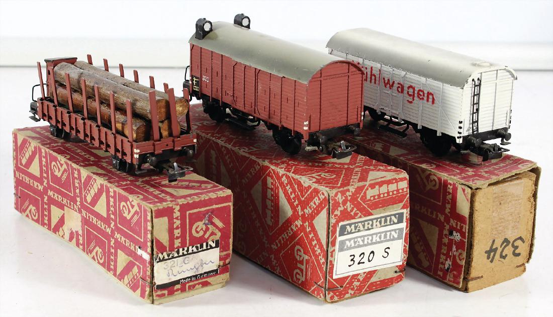 MÄRKLIN H0, 3-tlg., 2-achsige Güterwagen mit (1 of 1)
