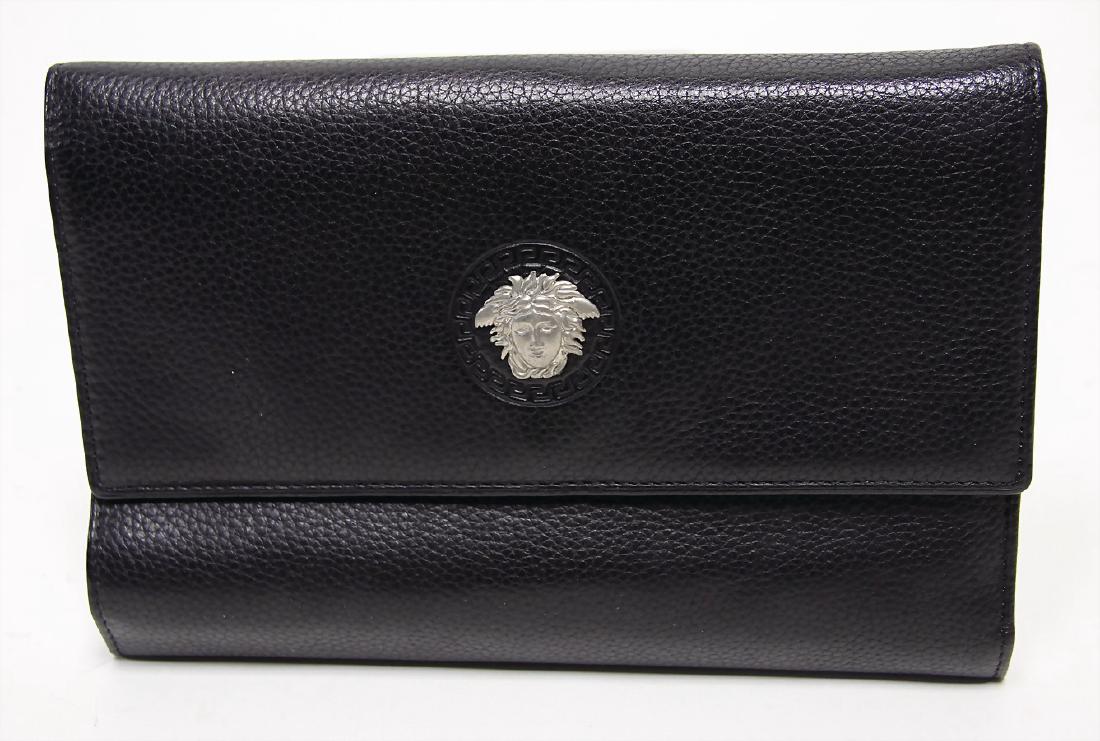 Brieftasche, schwarzes Nappaleder, silbernes (1 of 2)