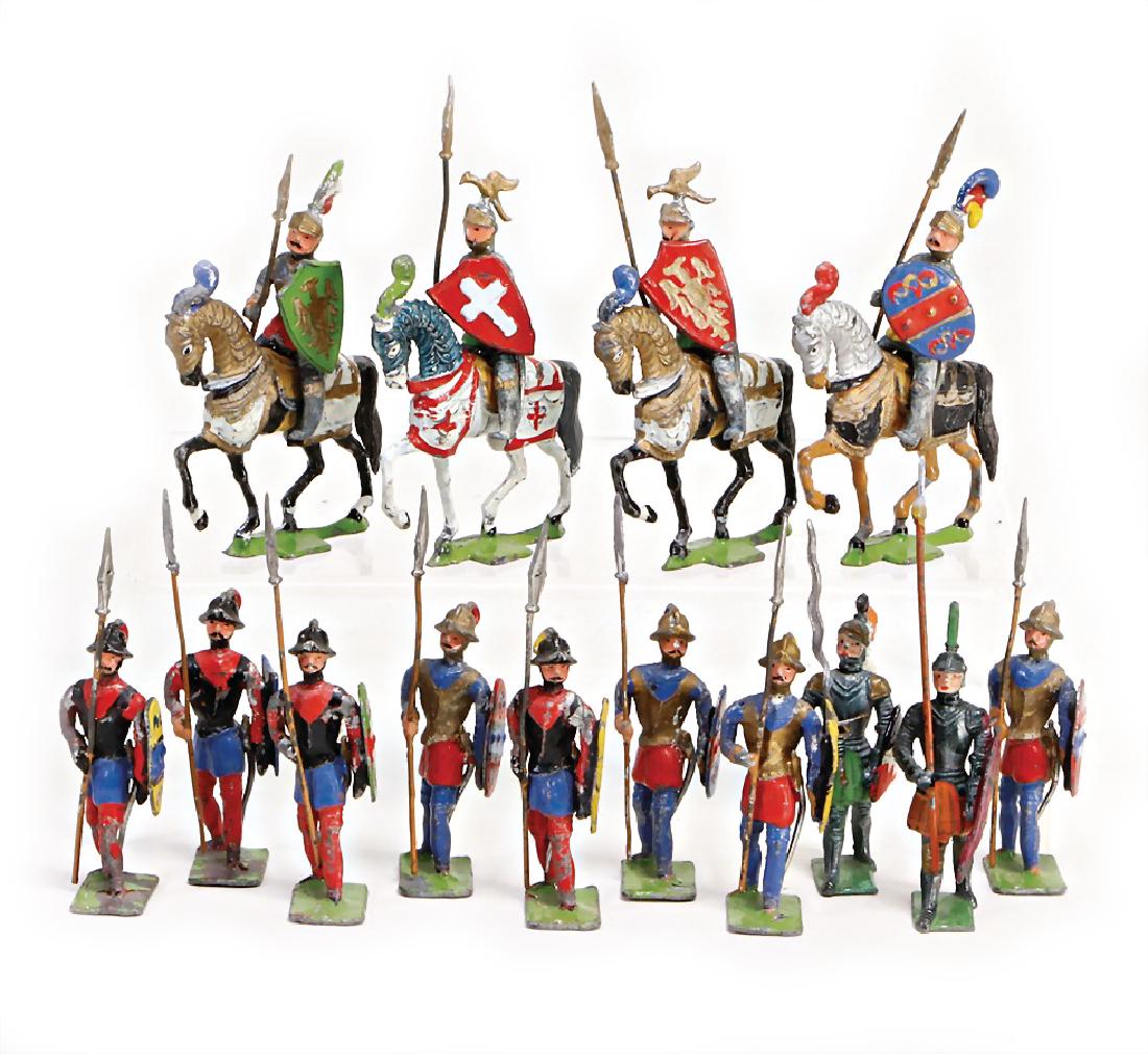 HEYDE knight and  mercenaries, tin composition figures, (1 of 1)