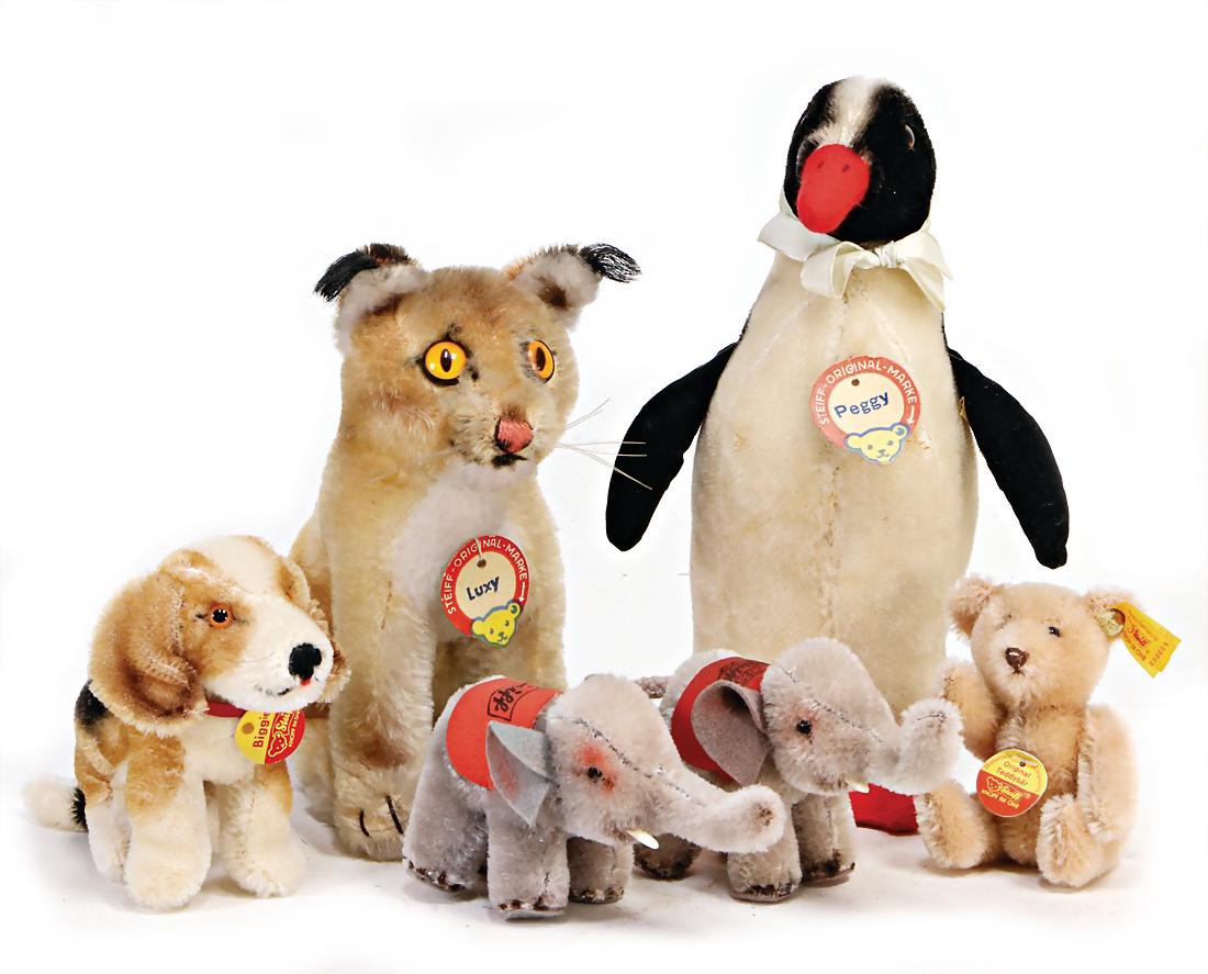 STEIFF mixed lot with 6 pieces, 1 penguin Peggy, with (1 of 1)