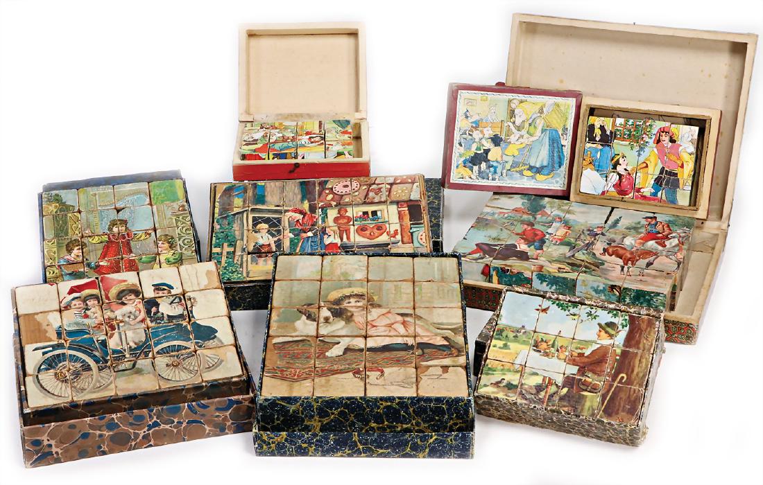 Schönes Konv. alte Würfel-Puzzle, mit Kinder- und (1 of 1)