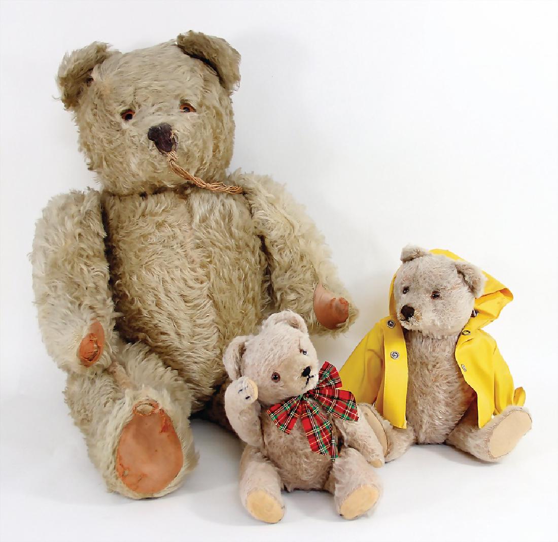 3 Plüschbären, Hersteller?, 1 x Bär mit Nasenring, ca. (1 of 1)