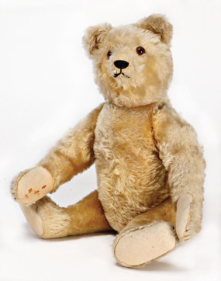 STEIFF Bär Vorkrieg, gelb, 35 cm, Mohairplüsch, (1 of 1)