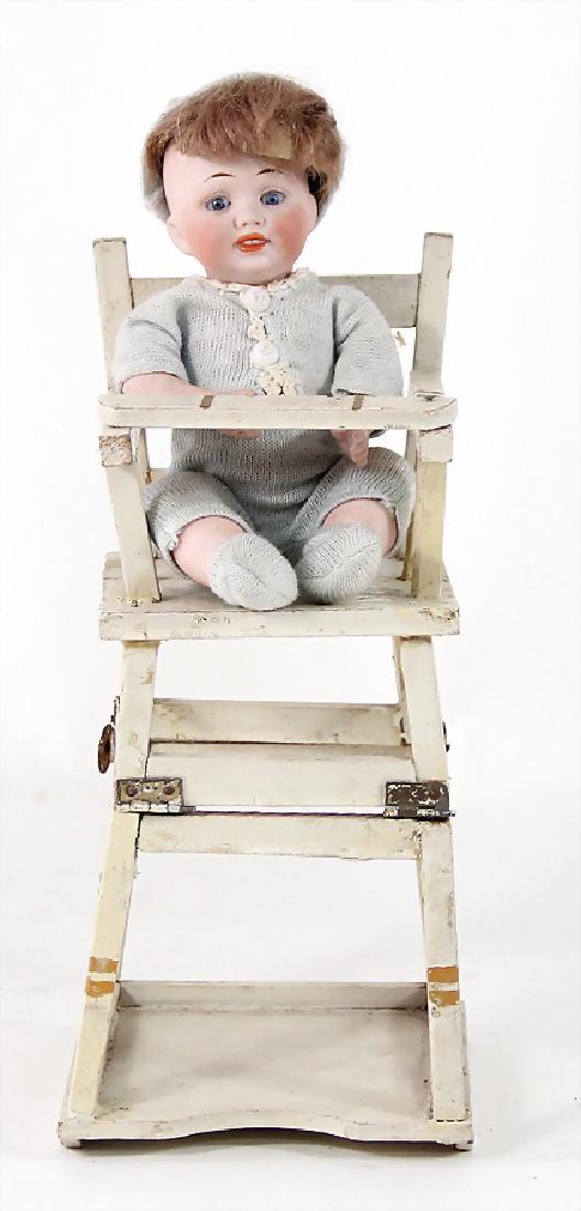 Puppen-Hochstuhl, H: 19,5 cm, weiß mit Goldrand, dazu (1 of 1)