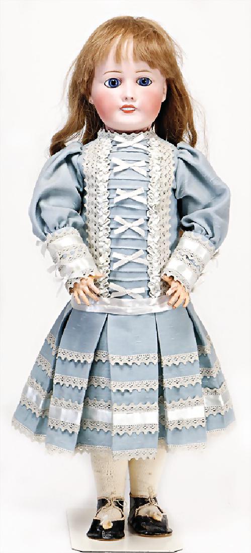 LIMOGES Porzellankopf-Puppe, gem. France 12, blaue fest (1 of 1)