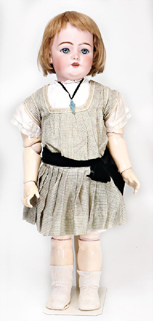 FRANZ SCHMIDT & CO. Porzellankopf-Puppe, gem. 14, blaue (1 of 1)