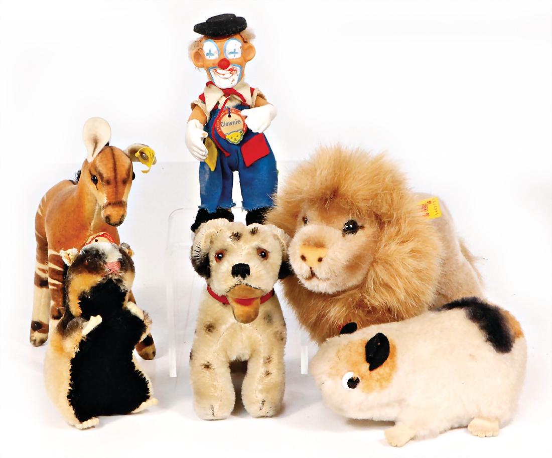 STEIFF 6-tlg., Okapi, mit Knopf, Schild und Fahne Nr. (1 of 1)