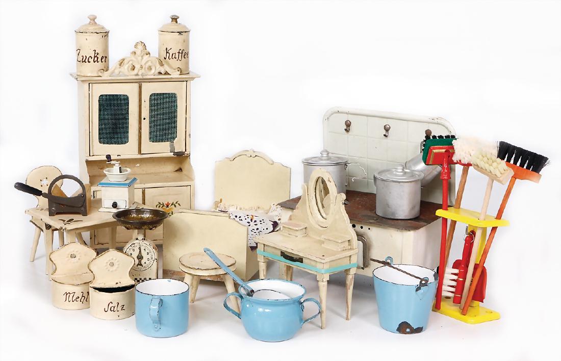 Konv. Puppenstuben u. -küchen Zubehör, Schrank, Blech, (1 of 1)