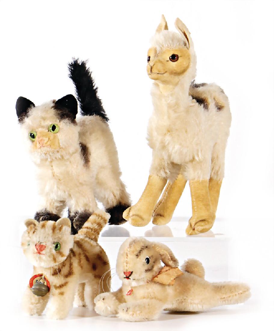 STEIFF Konv. 4 Tiere, Katze "Tapsy" mit Schild, Rest (1 of 1)
