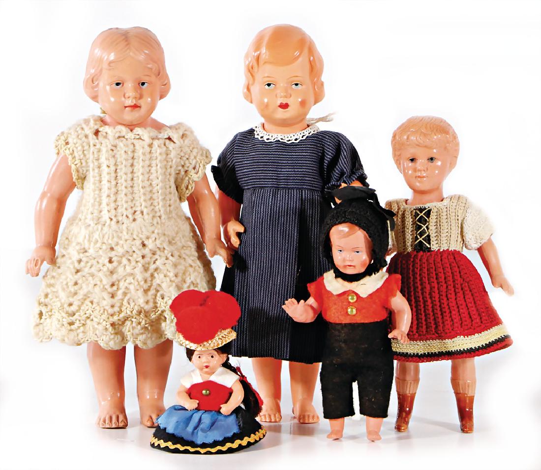 Konv. 5 Teile Celluloid, Schildkröt ohne Raute, (1 of 1)