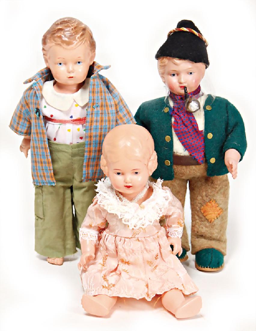 3 Teile, Celluloid, Bärbel, 18,5 cm, Hans, 18,5 cm, 1 (1 of 1)