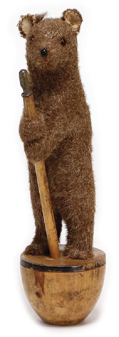 STEIFF bowling game, bear, from 1892, hairy plush, 24 (1 of 1)