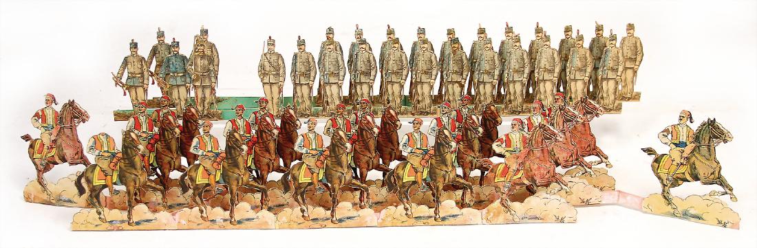 2 groups, standing soldiers , 1 group of riders, (1 of 1)