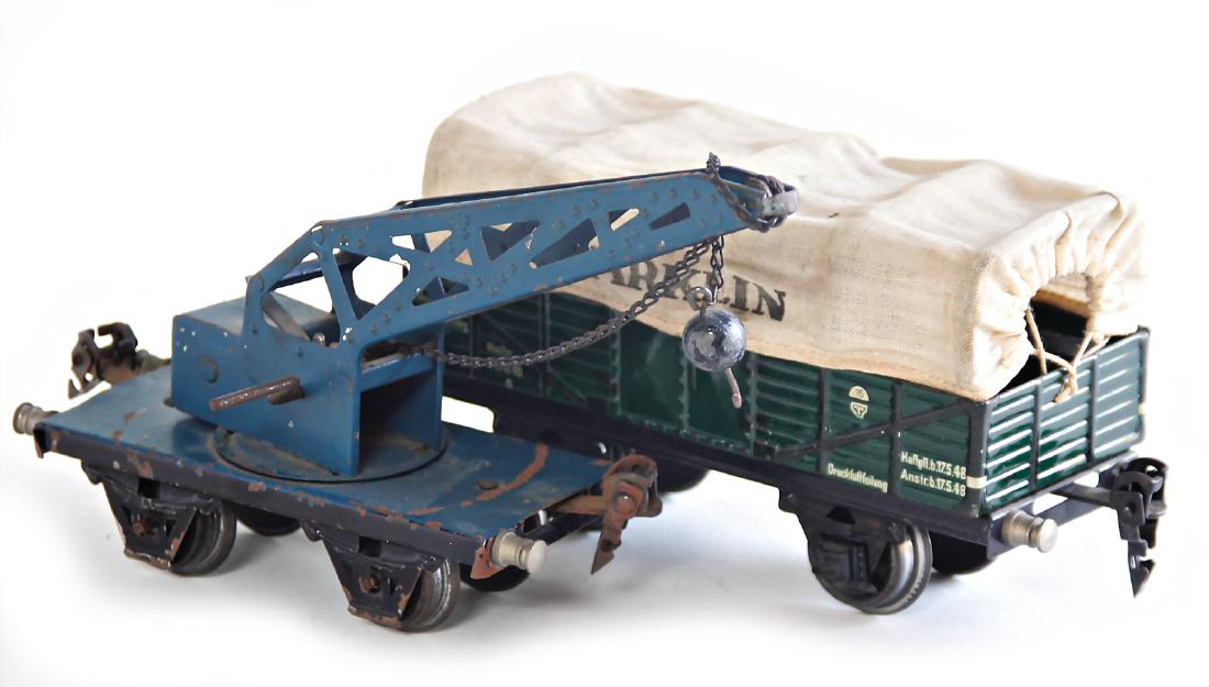 MÄRKLIN mixed lot of  track 0, 2 items, 1 crane truck, (1 of 1)