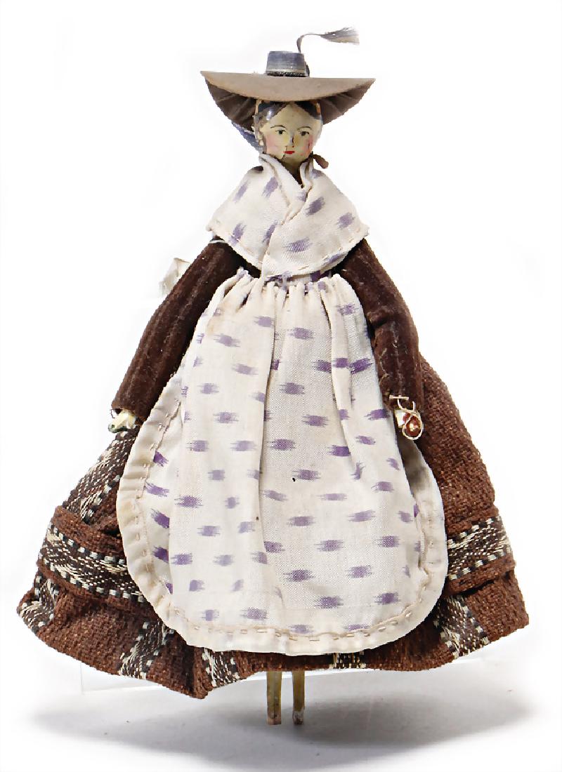 GRÖDNERTAL dollhouse doll, 14.5 cm, wooden head, (1 of 1)