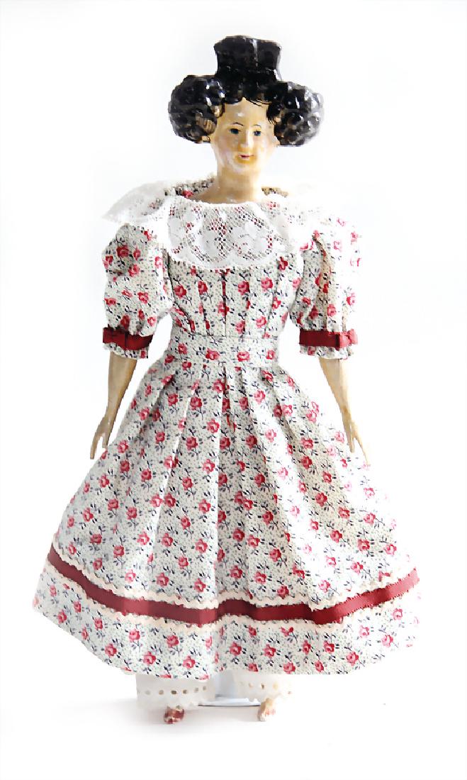 papier mâché, dollhouse doll, Biedermeier, 23 cm, fine (1 of 1)