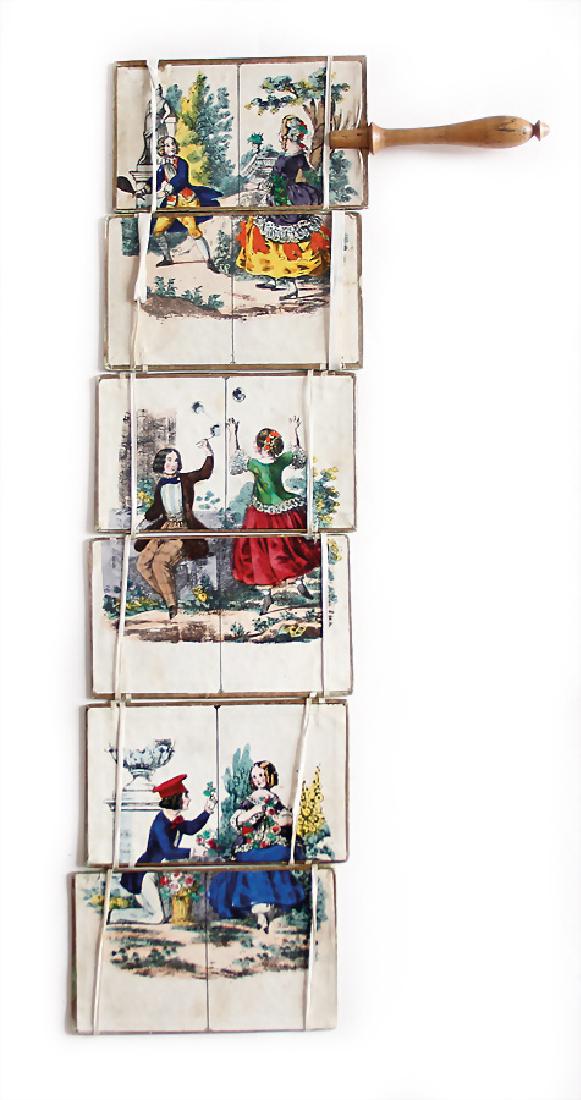 Biedermeier, game with boards  and with wooden handle, (1 of 1)