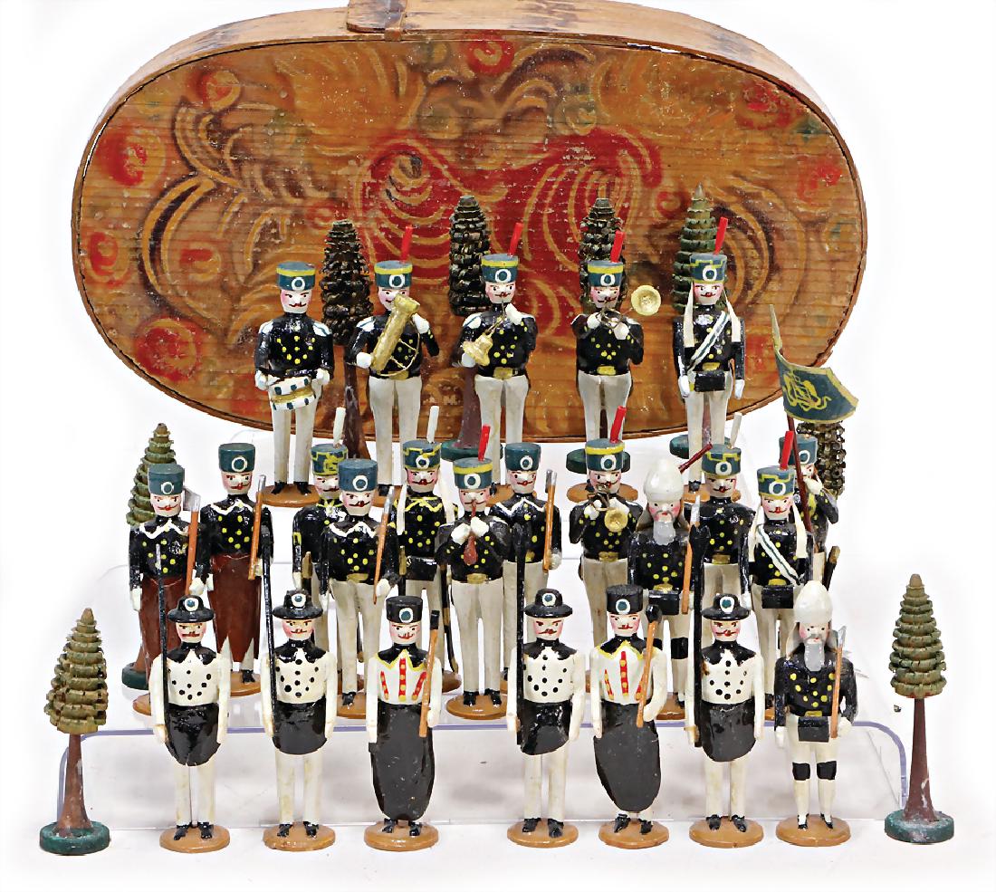 ERZGEBIRGE Karl Müller, figures with nose, conductor, (1 of 1)