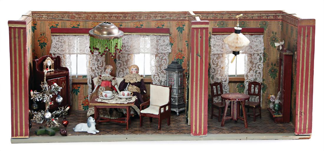 small 2-part, dollhouse room, width: 49 cm, height: (1 of 1)