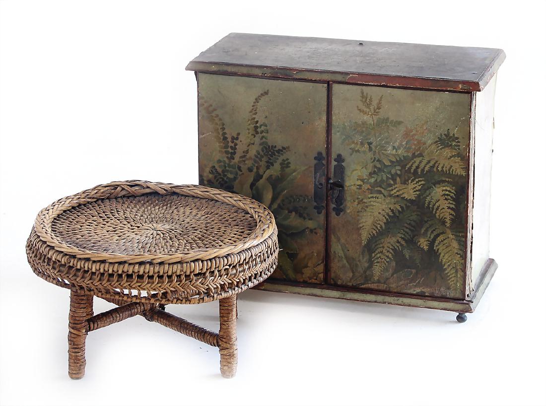 chest of drawers, c. 1890, wood / cardboard, stuck with (1 of 1)