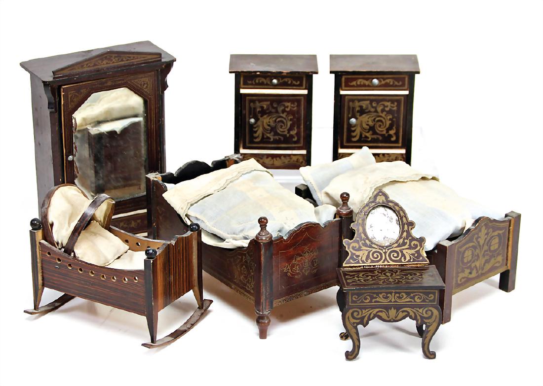 mixed lot, bedroom furniture, Bóulè, 2 beds, 14.5 cm, 2 (1 of 1)