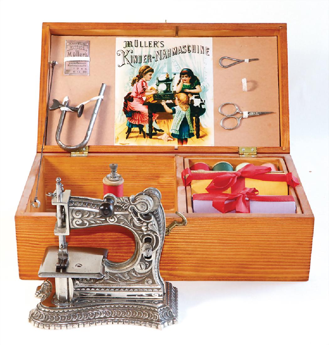 MÜLLER sewing machine, No. 6, mixed transport, rare, (1 of 1)