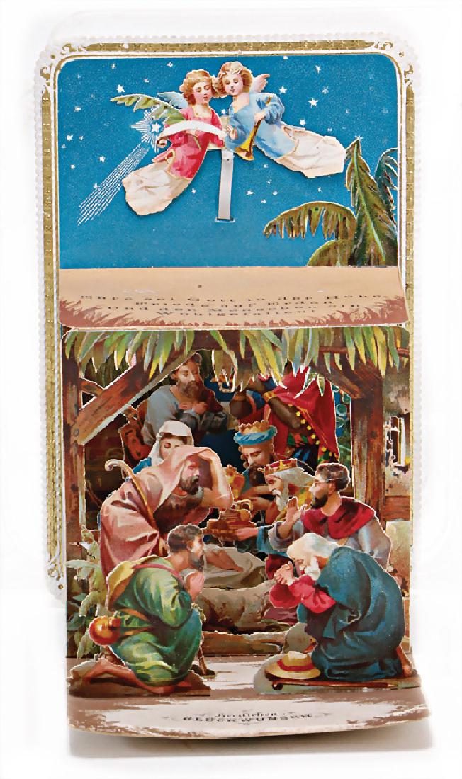 small miniature set up crib, height: 12 cm German: small miniature set up crib, height: 12 cm German Description Kl. Miniatur Aufstellkrippe, H: 12 cm