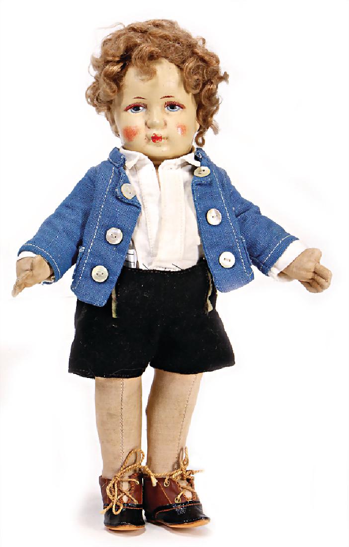 BING fabric doll, 26 cm, nice painting, old clothes and (1 of 1)