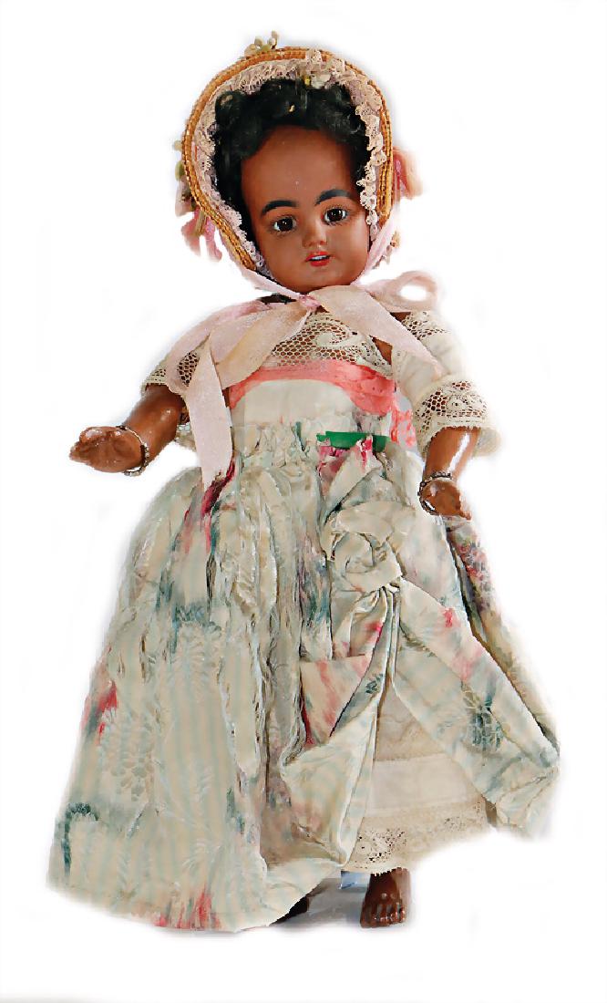 SIMON & HALBIG mark in the neck: S&H739DEP,: SIMON & HALBIG mark in the neck: S&H739DEP, bisque porcelain socket head, mulatto, the brown glass eyes were afterwards fix inset, opened mouth, line of upper teeth, pierced ears, jointe