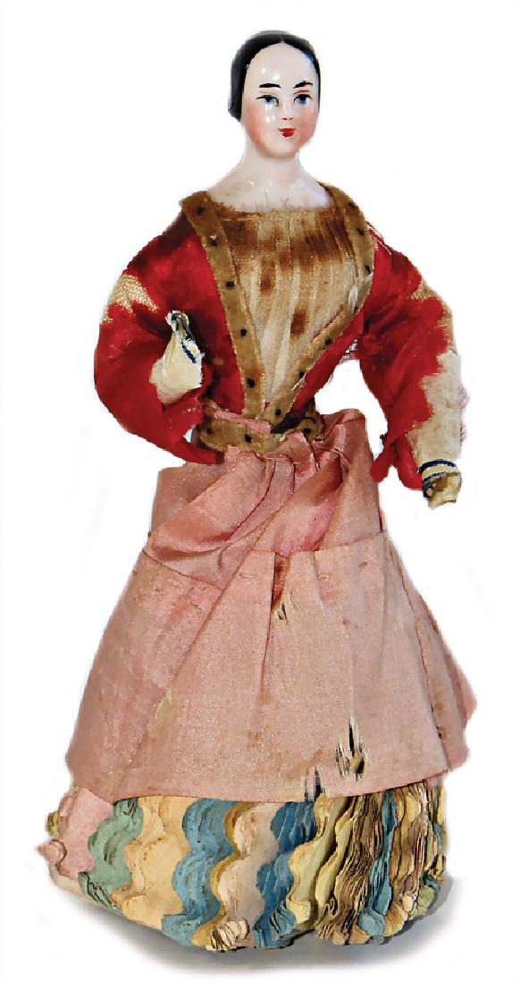 China porcelain head doll, fortuneteller doll, (1 of 1)