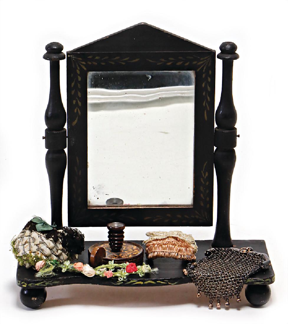 tiltable mirror, height: 21 cm, with doll bag, lamp, 2 (1 of 1)