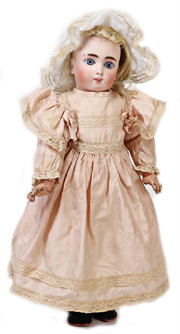 bisque porcelain head, marked 136 12, 46 cm, blue, fix (1 of 3)