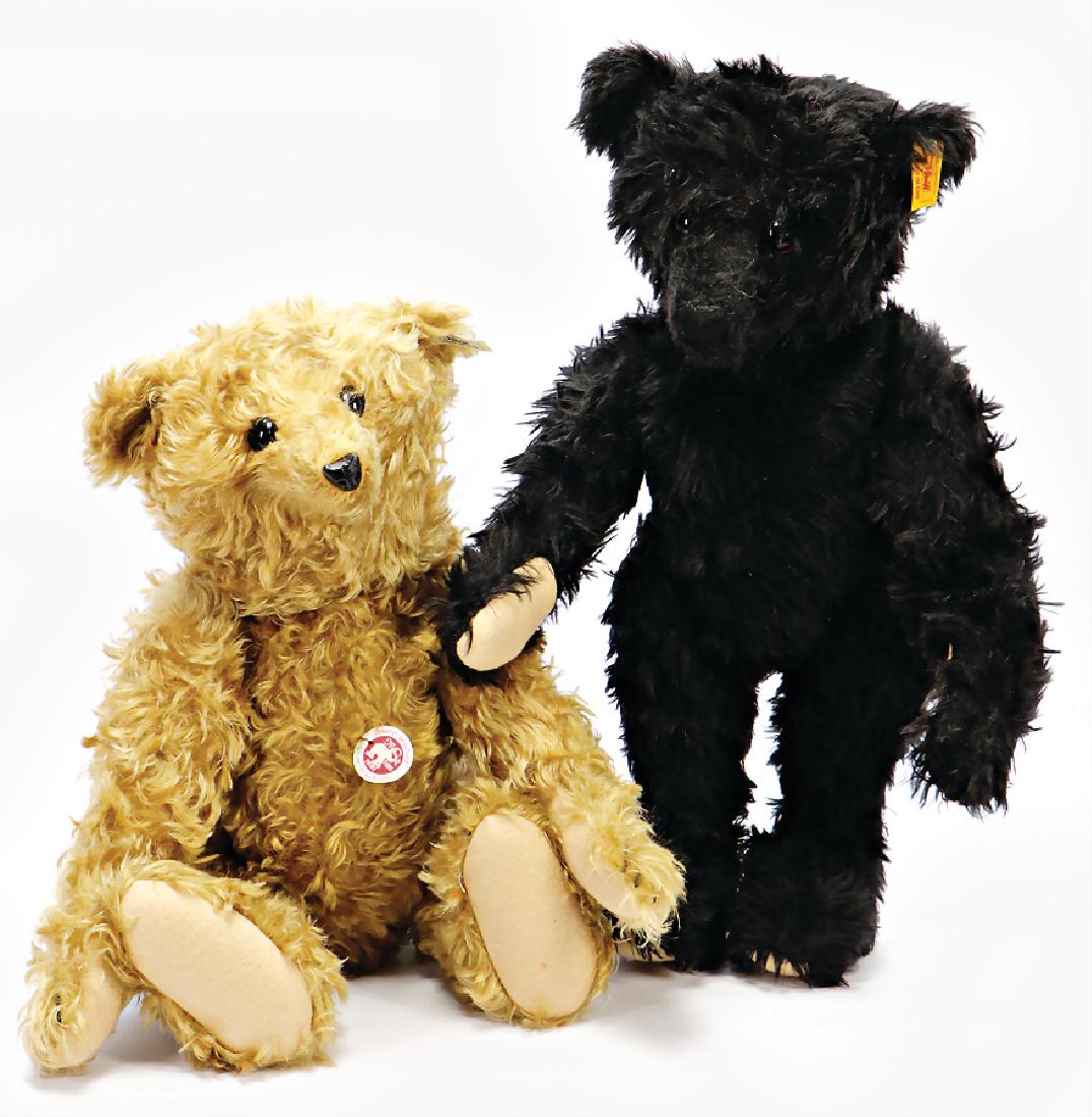 STEIFF 2 Bären, 1x goldblond, Replika, mit Knopf u. (1 of 1)