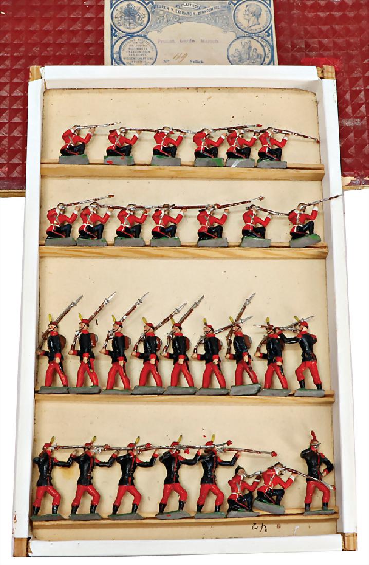 mixed lot of  c. 29 tin composition figures, plastic, (1 of 1)