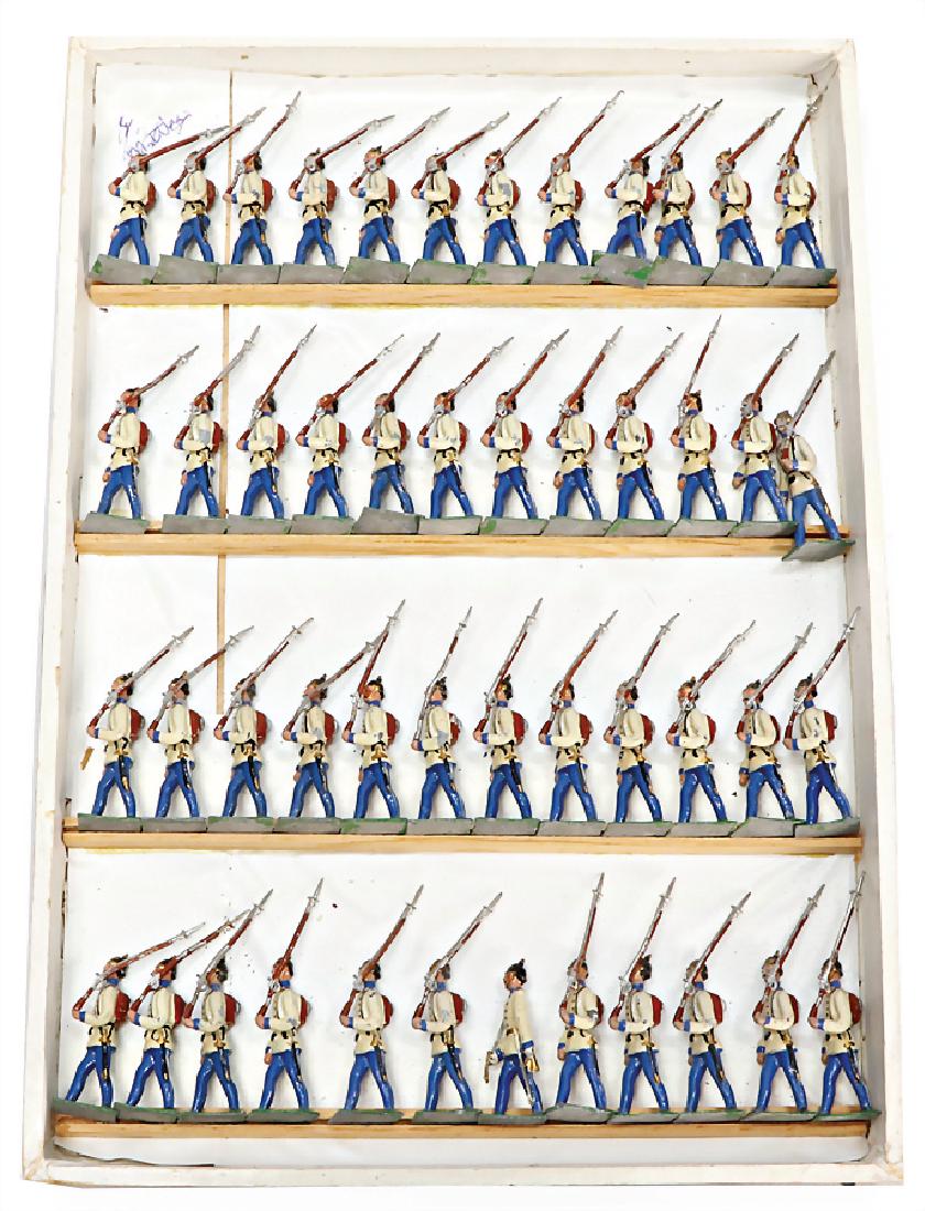 mixed lot with c. 45 tin composition figures, plastic, (1 of 1)