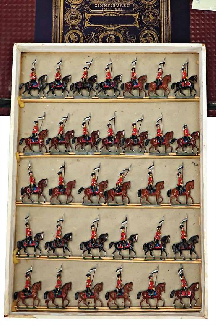 mixed lot of  c. 32 tin composition figures, plastic, (1 of 1)