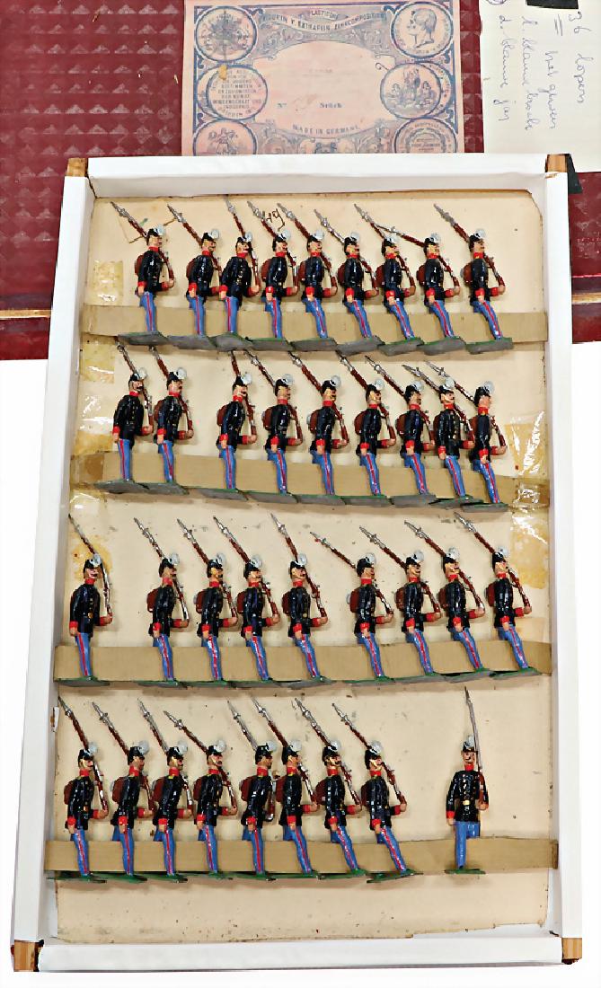 mixed lot of  c. 35 tin composition figures, plastic, (1 of 1)