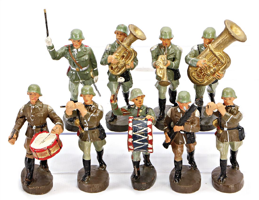 ELASTOLIN 10 pieces, Second World War, 7.5 cm, mass, (1 of 1)