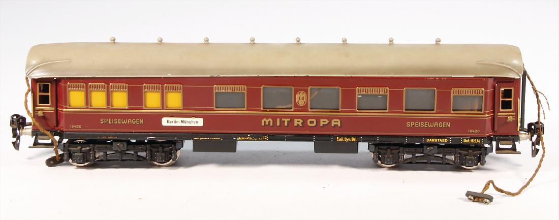 4-axled dining car, Mitropa, red, track 0, for the (1 of 1)