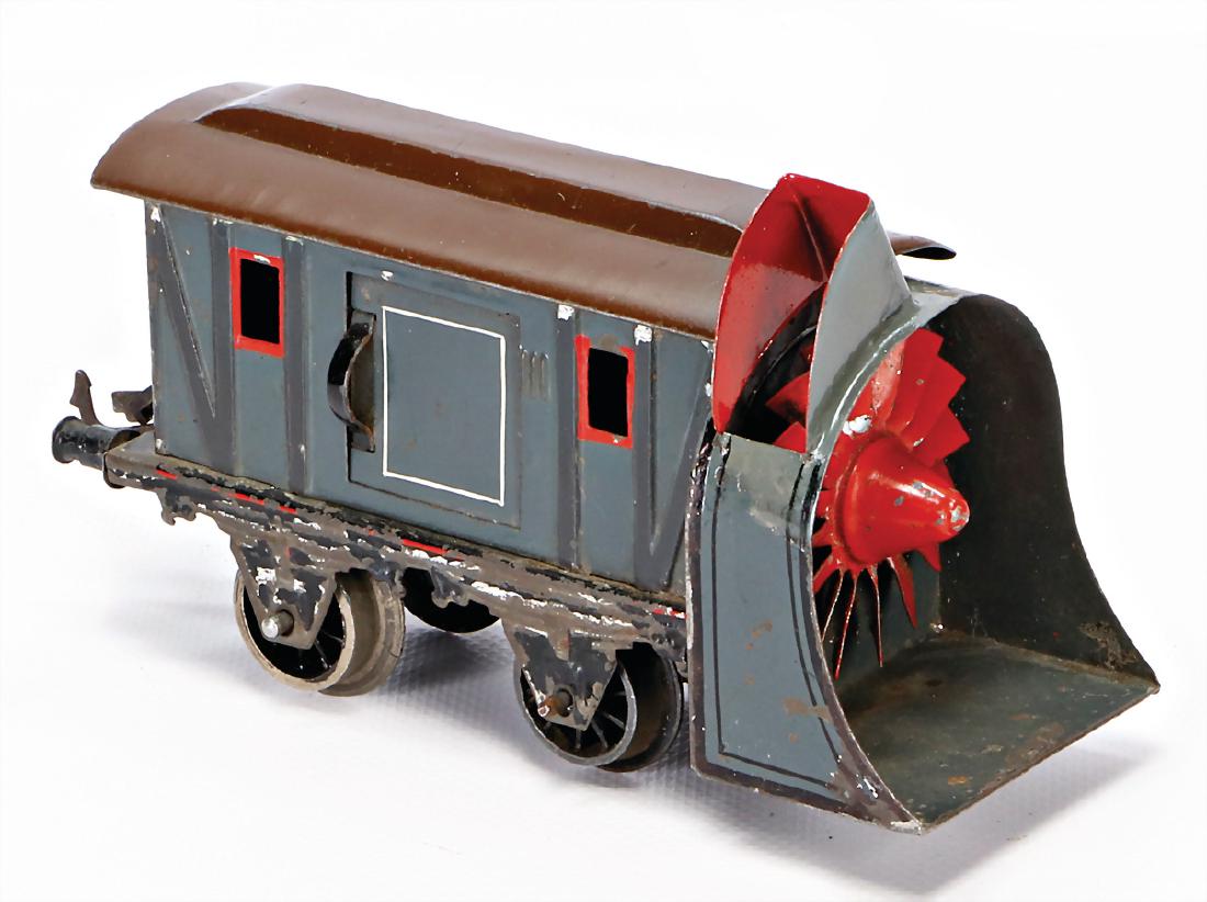 MÄRKLIN track 0, snow-blower, sheet metal, handpainted, (1 of 1)