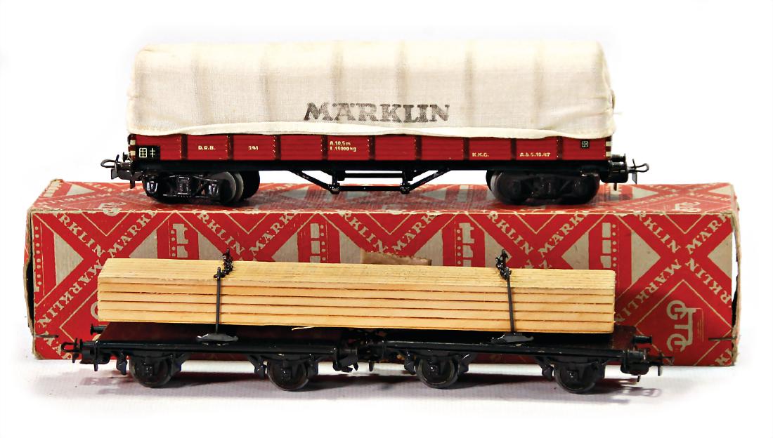 MÄRKLIN mixed lot H0, 2 items, 1 car for long wood, 1 (1 of 1)