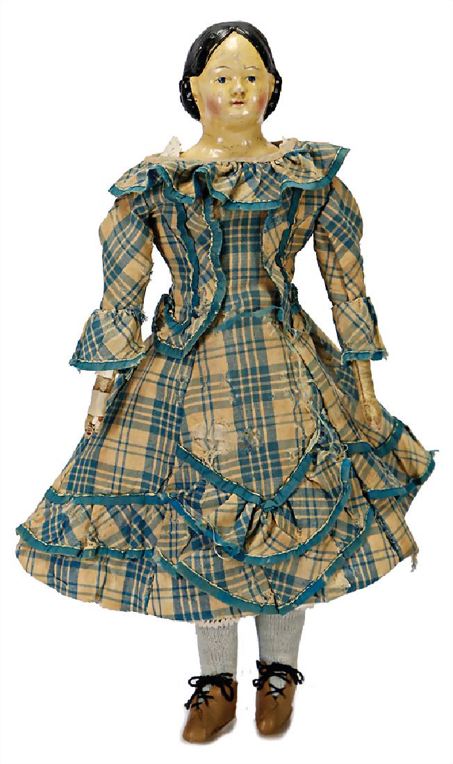 papier mâché shoulder headed doll, "QueenVictoria",