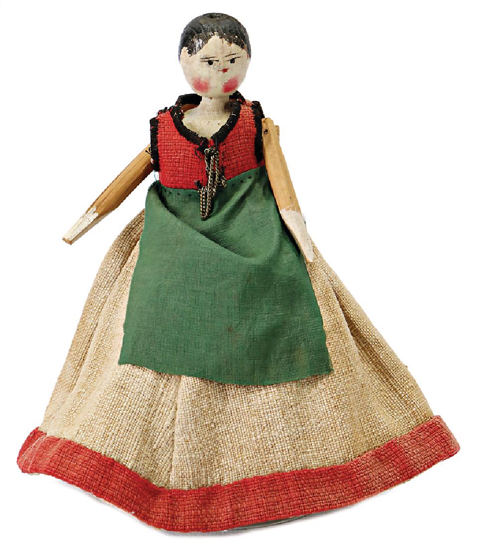 GRÖDNERTAL small wood doll, for 1900, 17 cm, original: GRÖDNERTAL small wood doll, for 1900, 17 cm, original painting, old clothes German Description GRÖDNERTAL Kl. Holz-Puppe, um 1900, 17 cm, Orig.-Bemalung, alte Kleidung