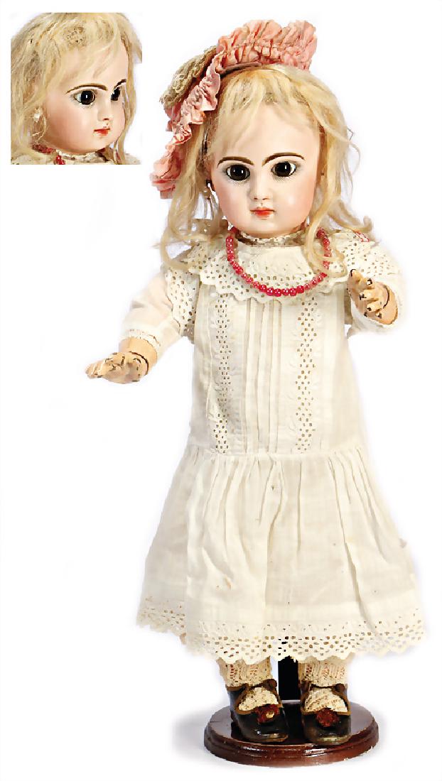 bisque porcelain head doll, France, 42 cm, fix inset (1 of 1)