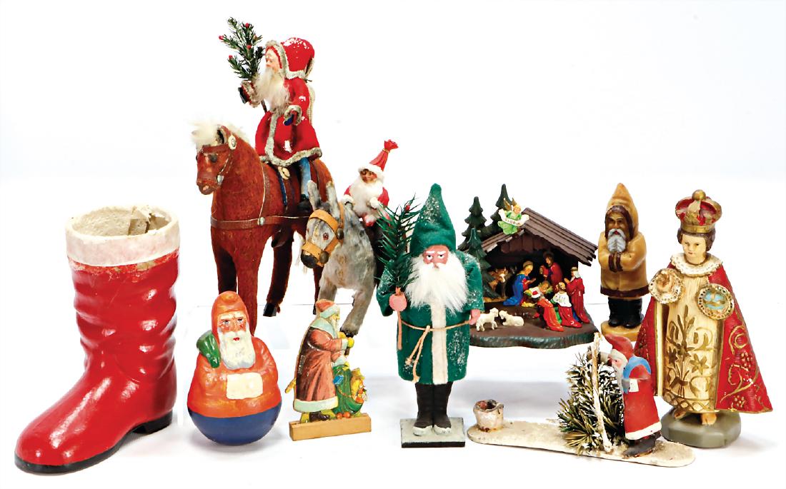 Konv. 10 Teile, älter u. jünger, Weihnachtsmänner, (1 of 1)