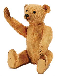 STEIFF bear, 28PB, the  bear was X-rayed, and has the: STEIFF bear, 28PB, the bear was X-rayed, and has the typical metal suspensions , probably produced at the end of the metal suspension period, because he has no sealing wax nose and 4 claws, c. 1905, l